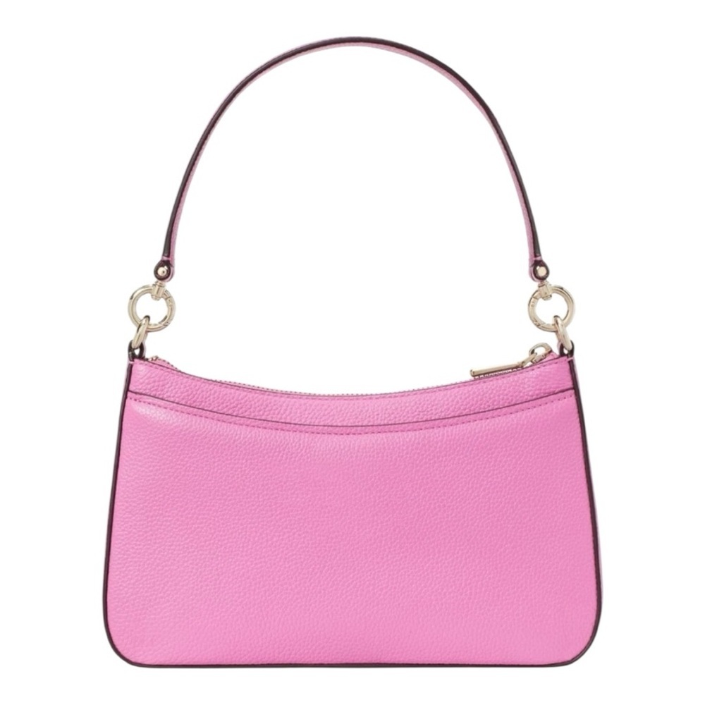 NWT Kate Spade Hudson Pebbled Leather Satchel Pink Echinacea Flower MSRP $248 - Picture 2 of 11